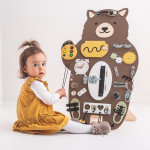 Manipulačná doska / Activity board Stand Medveď hnedá 80 cm x 52 cm